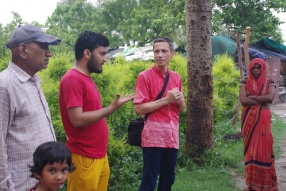 At a Slum in India