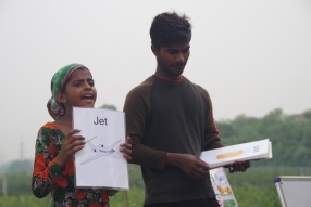 Classes being held at one of the slums in India where Charity United’s educational programs are in operation.