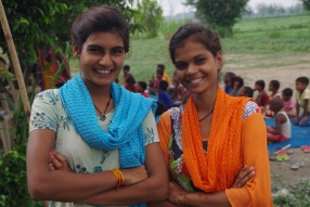 Some of the tutors we are training, at one of the slums in India where Charity United's educational programs are in place.