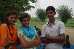 Some of the tutors we are training, at one of the slums in India where Charity United's educational programs are in place.