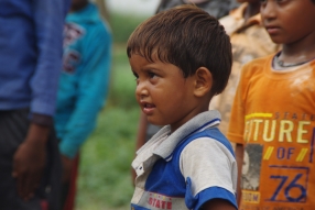 Classes being held at one of the slums in India where Charity United’s educational programs are in operation.