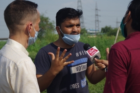 At a slum in India