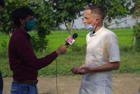 At a slum in India