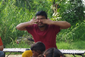 Classes being held at one of the slums in India where Charity United’s educational programs are in operation.