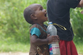 At one of the slums in India where Charity United's educational programs are in place.