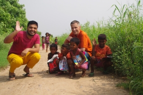 At one of the slums in India where Charity United's educational programs are in place.