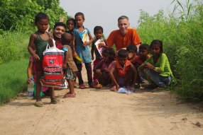 At one of the slums in India where Charity United's educational programs are in place.