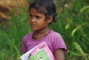 At one of the slums in India where Charity United's educational programs are in place.