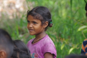 At one of the slums in India where Charity United's educational programs are in place.