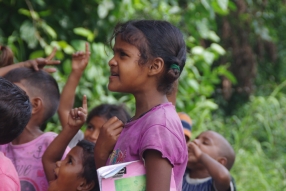 Classes being held at one of the slums in India where Charity United’s educational programs are in operation.