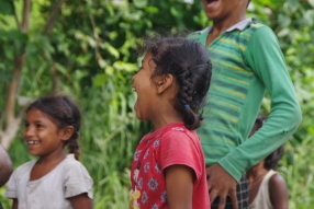 Classes being held at one of the slums in India where Charity United’s educational programs are in operation.