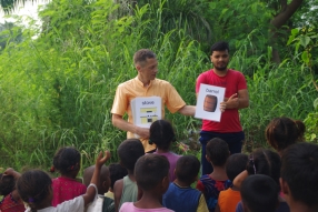 Classes being held at one of the slums in India where Charity United’s educational programs are in operation.