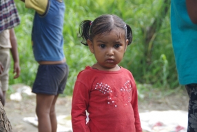 At one of the slums in India where Charity United's educational programs are in place.