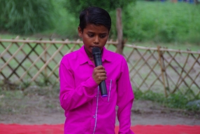 The community celebrates the new educational program that has been introduced to their village, at one of the slums in India where Charity United's educational programs are now in place.