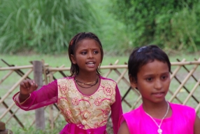 The community celebrates the new educational program that has been introduced to their village, at one of the slums in India where Charity United's educational programs are now in place.