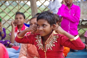 At one of the slums in India where Charity United's educational programs are in place.