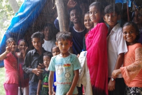 At one of the slums in India where Charity United's educational programs are in place.