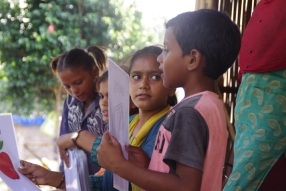 At one of the slums in India where Charity United's educational programs are in place.