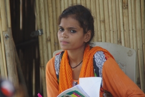 Classes being held at one of the slums in India where Charity United’s educational programs are in operation.