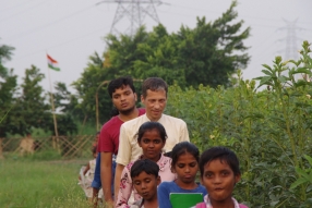 At one of the slums in India where Charity United's educational programs are in place.