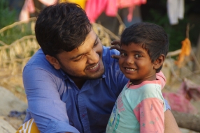 At one of the slums in India where Charity United's educational programs are in place.