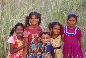 At one of the slums in India where Charity United's educational programs are in place.