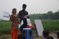 Classes being held at one of the slums in India where Charity United’s educational programs are in operation.