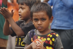 Classes being held at one of the slums in India where Charity United’s educational programs are in operation.