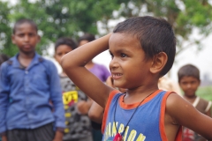 Classes being held at one of the slums in India where Charity United’s educational programs are in operation.