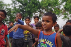 Classes being held at one of the slums in India where Charity United’s educational programs are in operation.