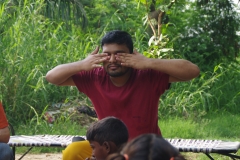 Classes being held at one of the slums in India where Charity United’s educational programs are in operation.