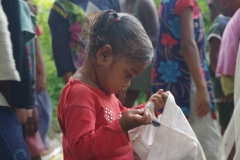 Classes being held at one of the slums in India where Charity United’s educational programs are in operation.