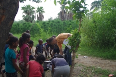 Classes being held at one of the slums in India where Charity United’s educational programs are in operation.