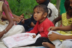 Classes being held at one of the slums in India where Charity United’s educational programs are in operation.