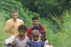 At one of the slums in India where Charity United's educational programs are in place.