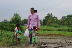 At one of the slums in India where Charity United's educational programs are in place.