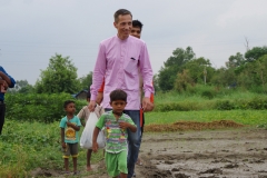 At one of the slums in India where Charity United's educational programs are in place.