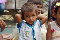 At one of the slums in India where Charity United's educational programs are in place.