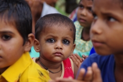 At one of the slums in India where Charity United's educational programs are in place.