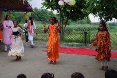 The community celebrates the new educational program that has been introduced to their village, at one of the slums in India where Charity United's educational programs are now in place.