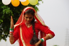 The community celebrates the new educational program that has been introduced to their village, at one of the slums in India where Charity United's educational programs are now in place.