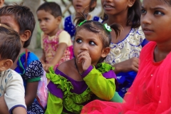 At one of the slums in India where Charity United's educational programs are in place.