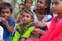 At one of the slums in India where Charity United's educational programs are in place.