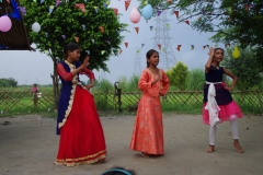 The community celebrates the new educational program that has been introduced to their village, at one of the slums in India where Charity United's educational programs are now in place.