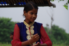 The community celebrates the new educational program that has been introduced to their village, at one of the slums in India where Charity United's educational programs are now in place.