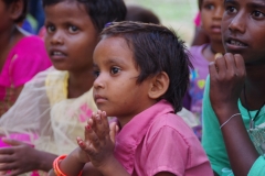 The community celebrates the new educational program that has been introduced to their village, at one of the slums in India where Charity United's educational programs are now in place.