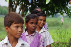 The community celebrates the new educational program that has been introduced to their village, at one of the slums in India where Charity United's educational programs are now in place.