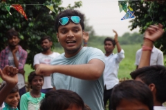 The community celebrates the new educational program that has been introduced to their village, at one of the slums in India where Charity United's educational programs are now in place.