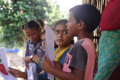 At one of the slums in India where Charity United's educational programs are in place.