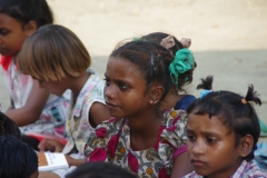 At one of the slums in India where Charity United's educational programs are in place.